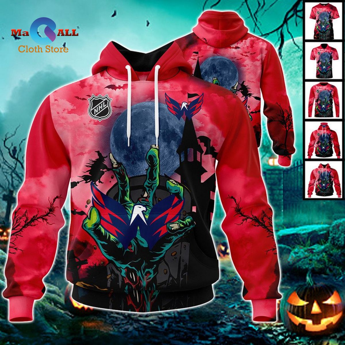 [NEW] Washington Capitals – Halloween Jersey 2022 Hoodie 3D