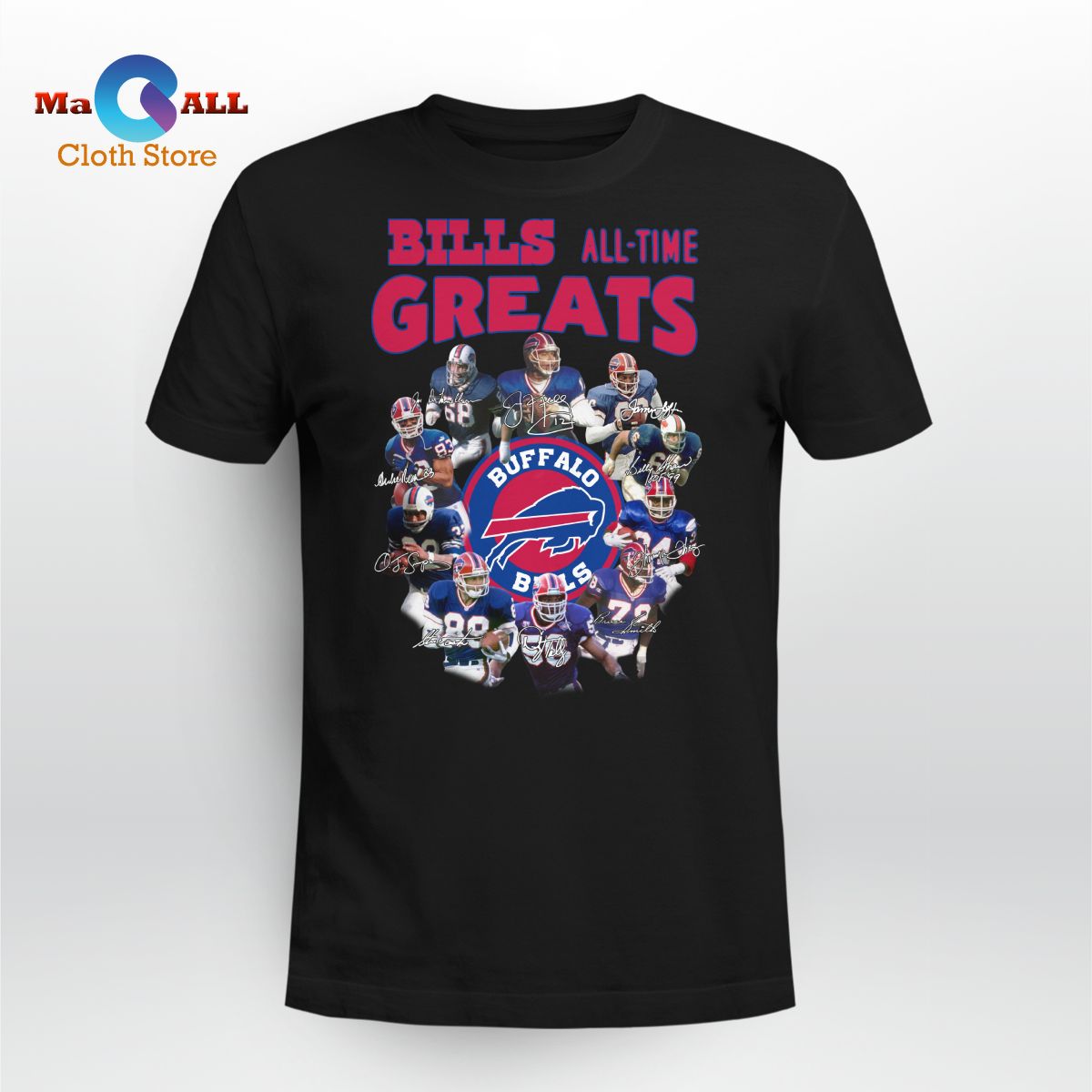 [NEW] Buffalo Bills all team greats all players signature T-Shirt