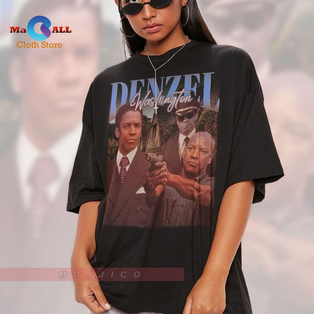 [NEW] Retro Denzel Washington Vintage Retro T-Shirt