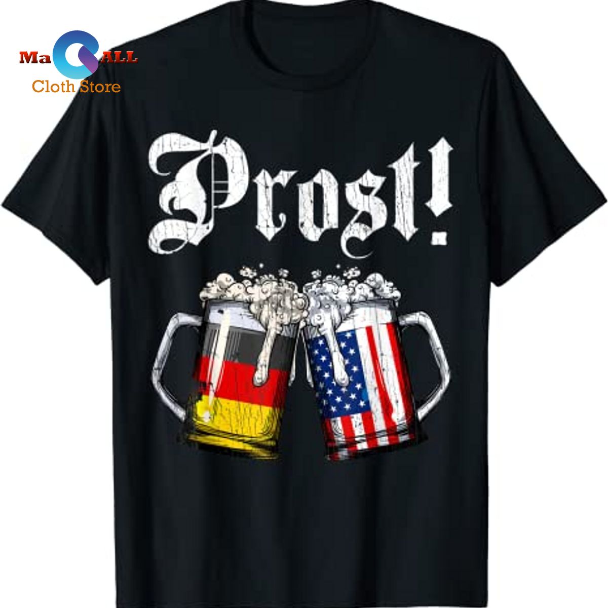 [NEW] Prost Beer German American Flag Oktoberfest Men Mug T-Shirt