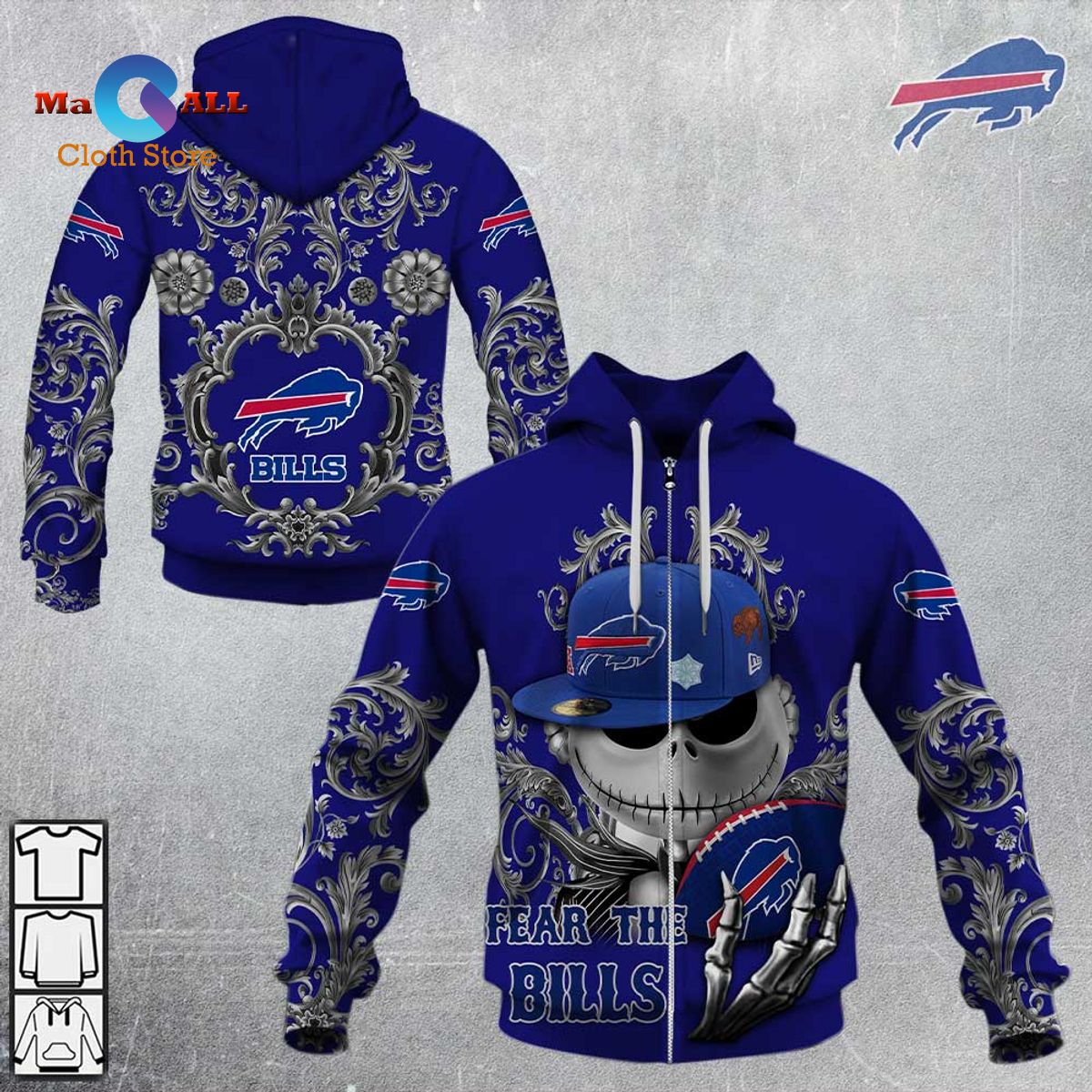 [NEW] NFL Buffalo Bills Jack Hoodie 3D - Macall Cloth Store ...