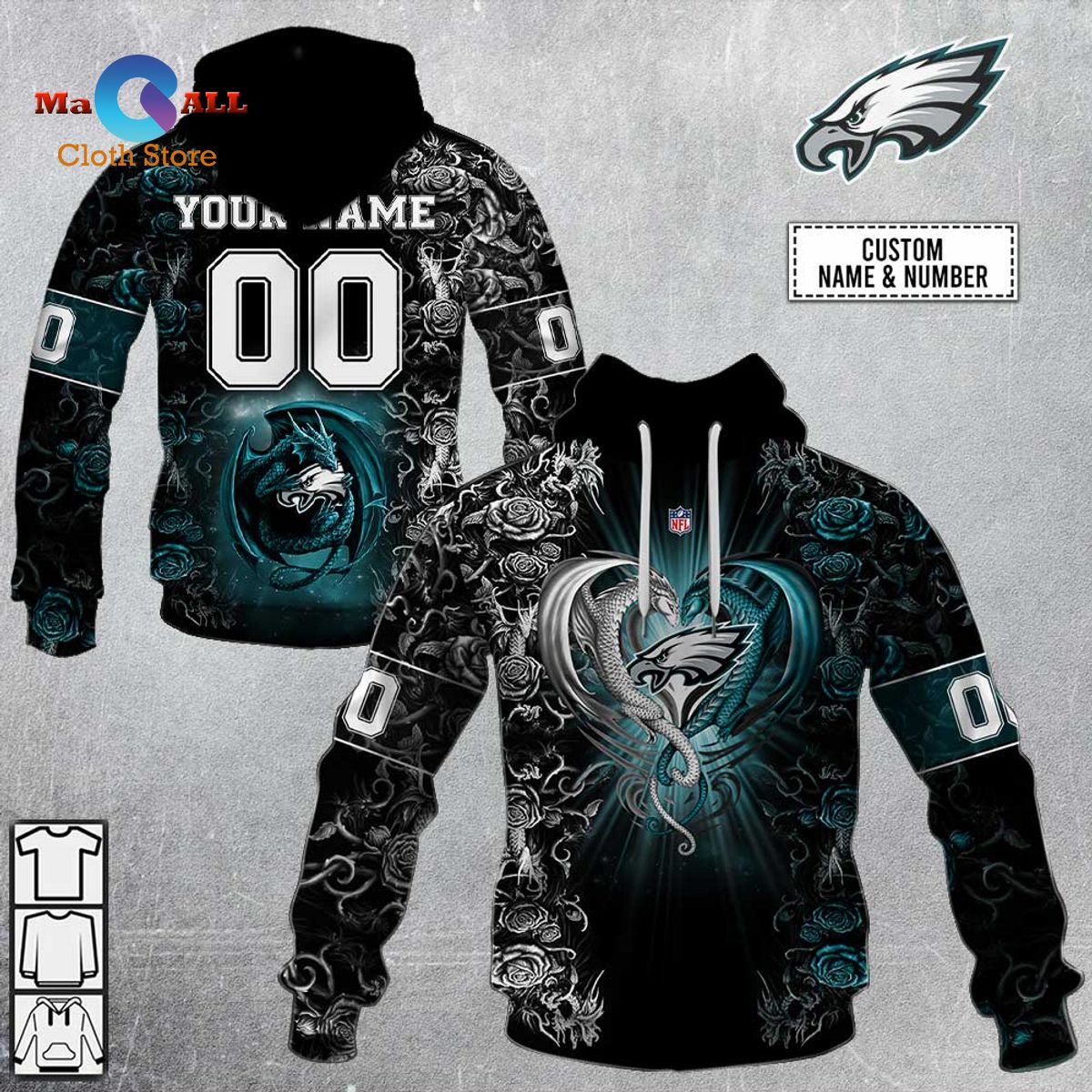 BEST NFL Philadelphia Eagles Salute To Service - Honor Veterans And Their  Families 3D Hoodie