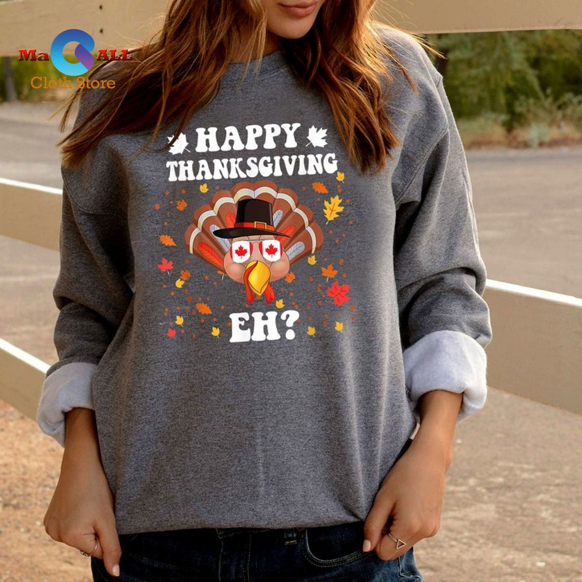 [NEW] Turkey With Canada Flag Shirt Canadian Thanksgiving Canada Flag Tee T-Shirt