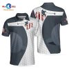[NEW] Golf Texture Short Sleeve USA Golf, American Flag, Patriotic Golf Shirt For Men Polo Shirt
