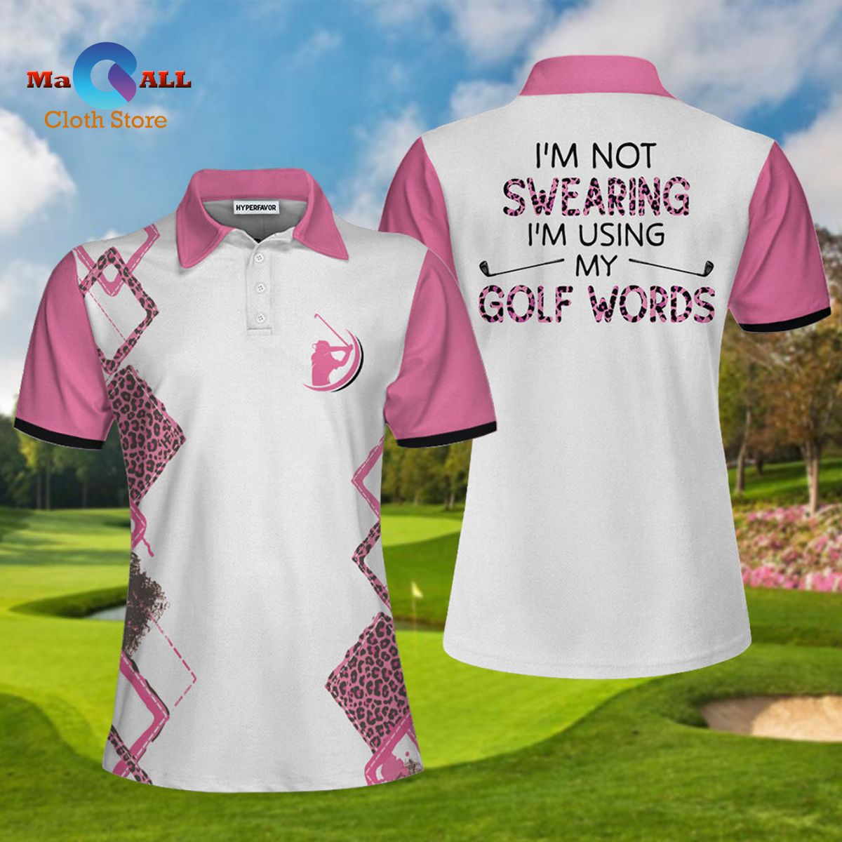 [NEW] I’m Not Swearing I’m Using My Golf Words Golf Short Sleeve Women, Cool Gift For Female Golfers Polo Shirt