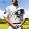 [NEW] Skull American Ripped Golf, White American Flag, Patriotic Golf Shirt For Men Polo Shirt