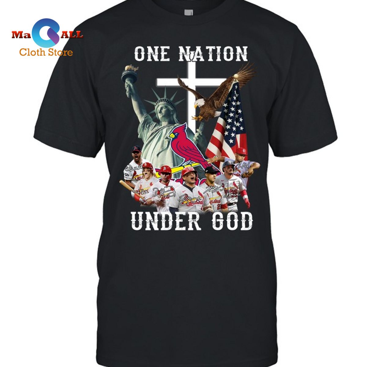 [NEW] Cadinals One Nation Under God T-Shirt