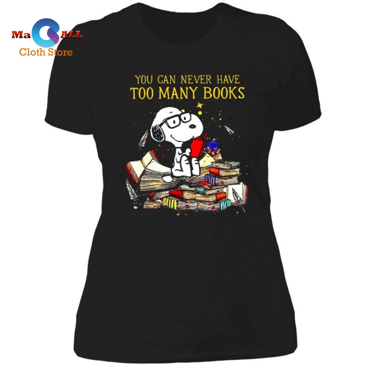[NEW] Snoopy You Can Never Have Too Many Books T-Shirt
