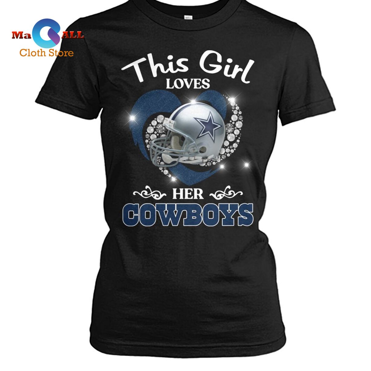 [NEW] This Girl Loves Her CowBoys T-Shirt
