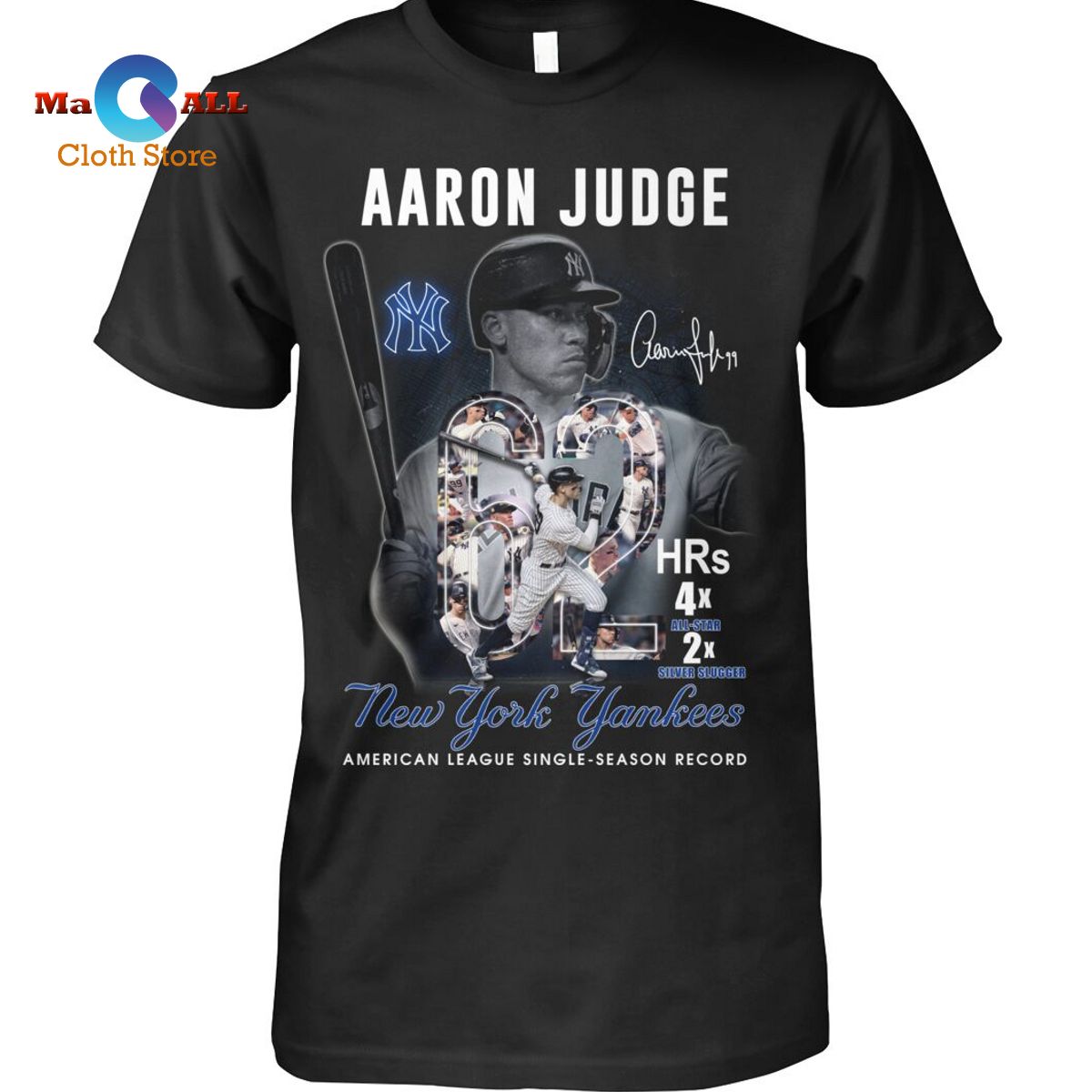 [NEW] Yankees’ Aaron Judge New York American League Single Season Record T-Shirt