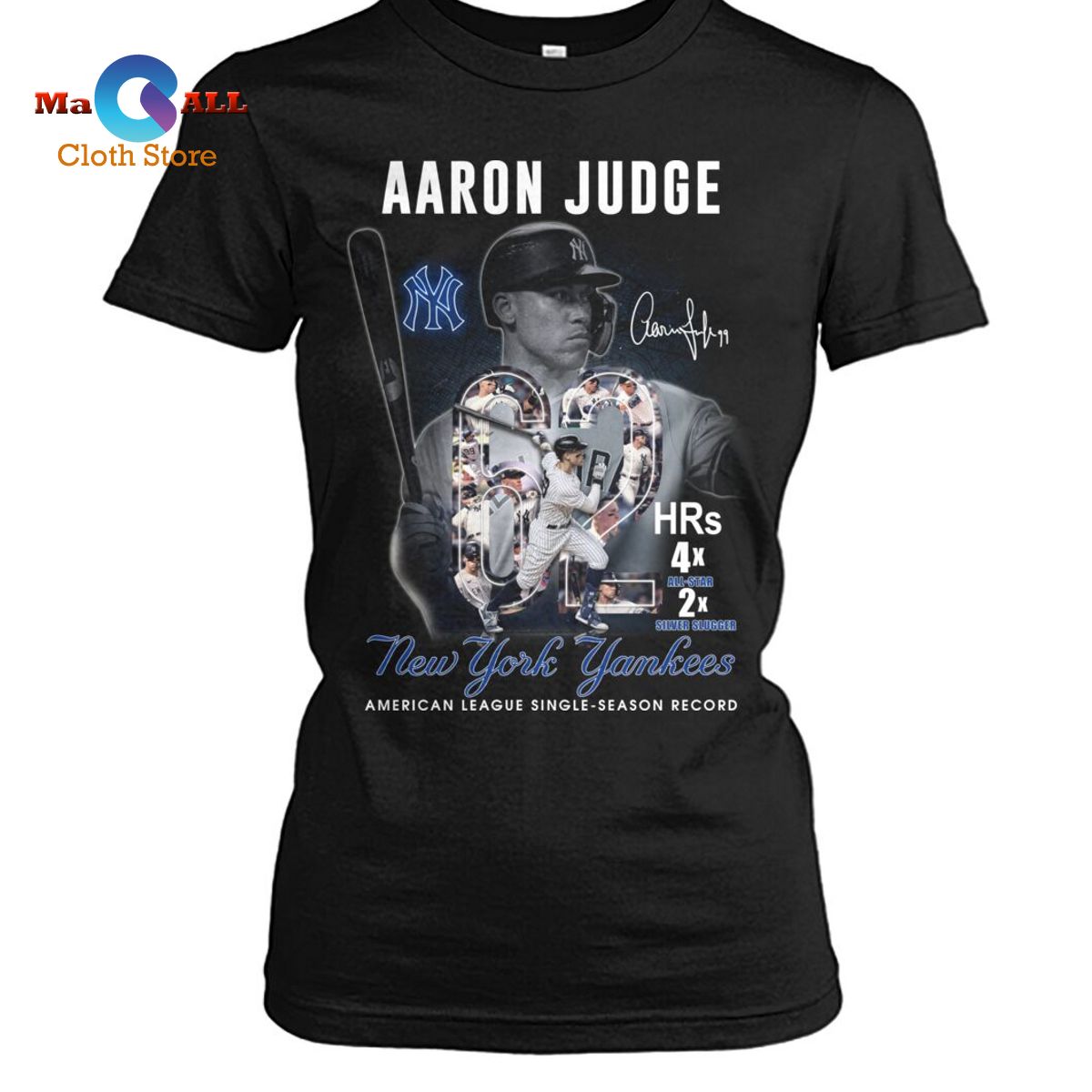 [NEW] Yankees’ Aaron Judge New York American League Single Season Record T-Shirt