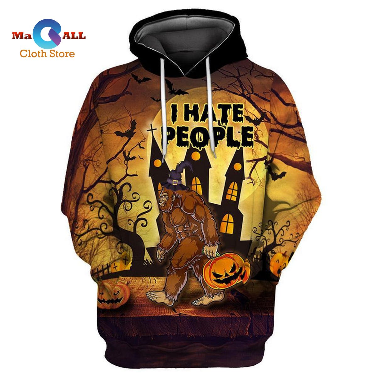 [NEW] Bigfoot Funny Halloween All Over Print For Men & Women AOP Tee Hoodie Sweatshirt 3D