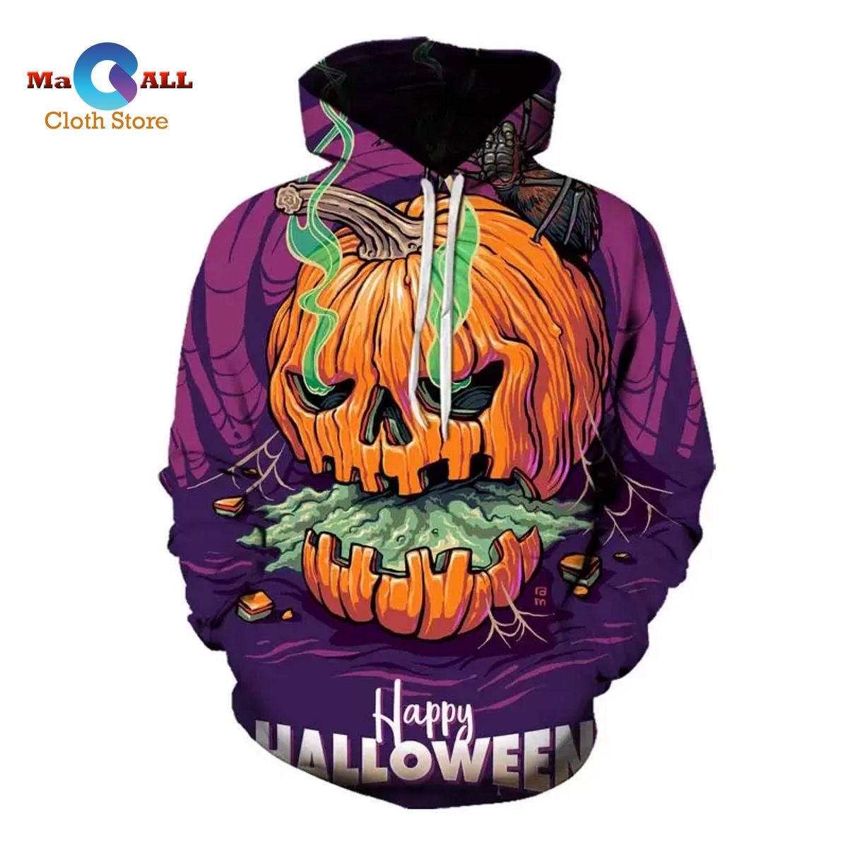 Carolina Panthers Color Halloween Skull Hoodie AOP For Men And