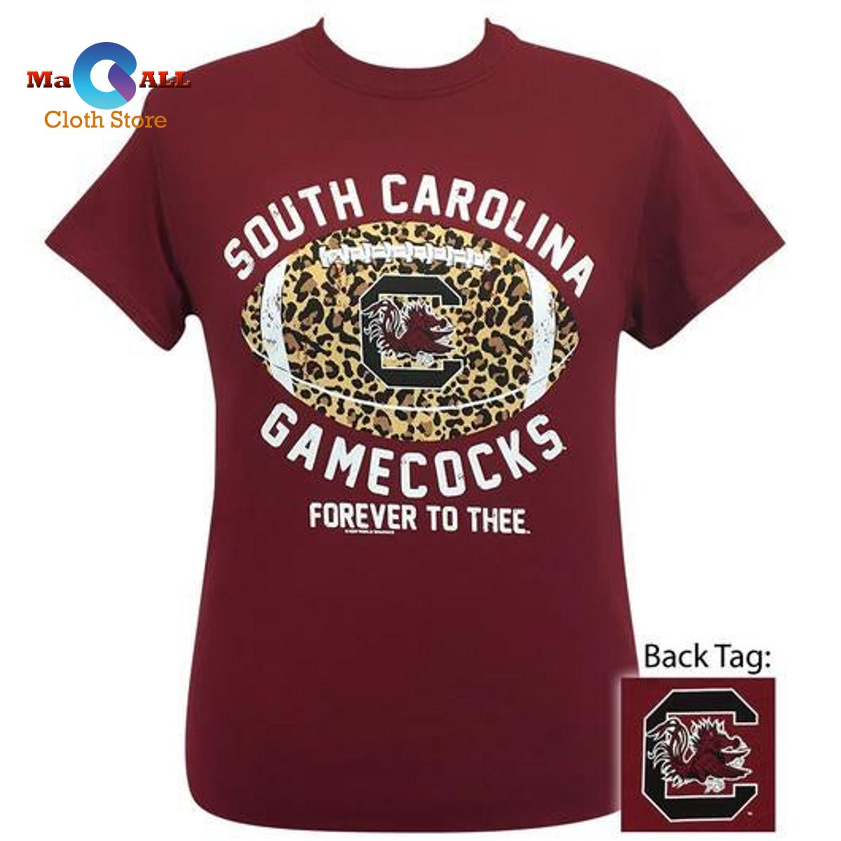 [NEW] South Carolina Gamecocks Leopard Football T-Shirt