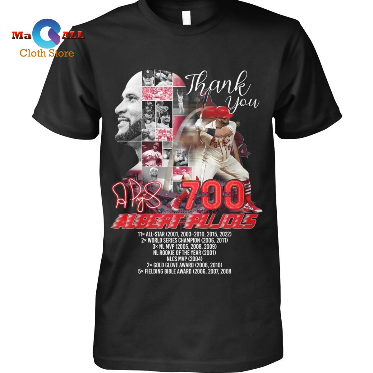 [NEW] The 700 Home Run Club Has A New Member Albert Pujols T-Shirt