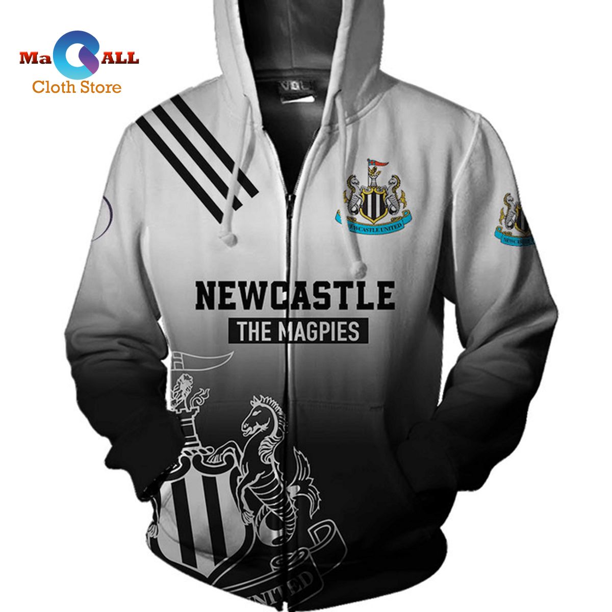 [NEW] Newcastle The Magpies Saturated Color Fans Hoodie Sweatshirt 3D