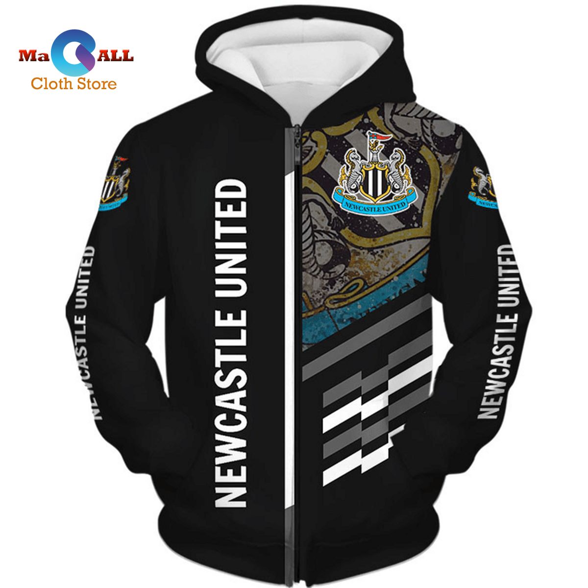 [NEW] Newcastle United FC Stripe Pattern Fans Hoodie Sweatshirt 3D