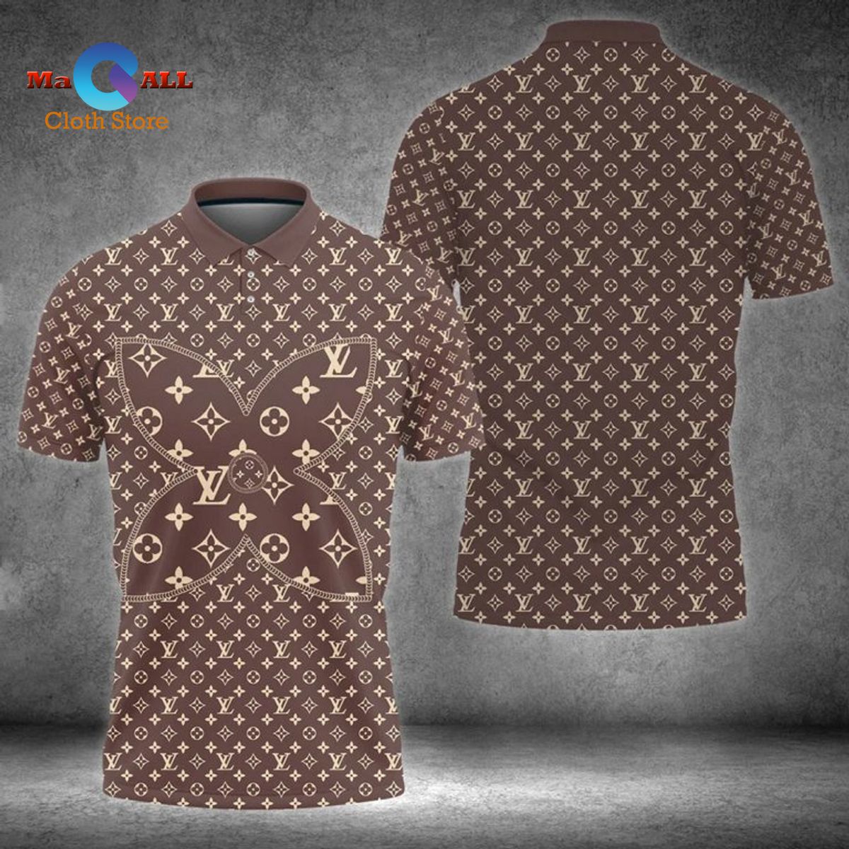 NEW] Louis Vuitton Embossed Pattern Luxury Premium For Men LV Polo Shirt -  Macall Cloth Store - Destination for fashionistas