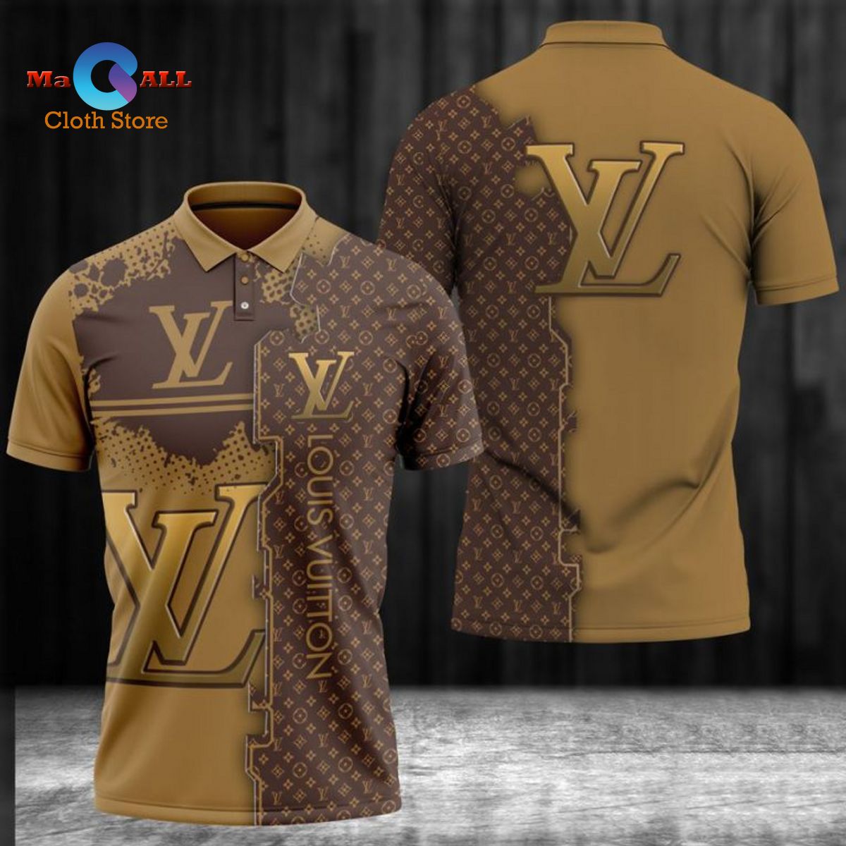 NEW] Louis Vuitton Vertical Textures Luxury Premium For Men LV Polo Shirt -  Macall Cloth Store - Destination for fashionistas
