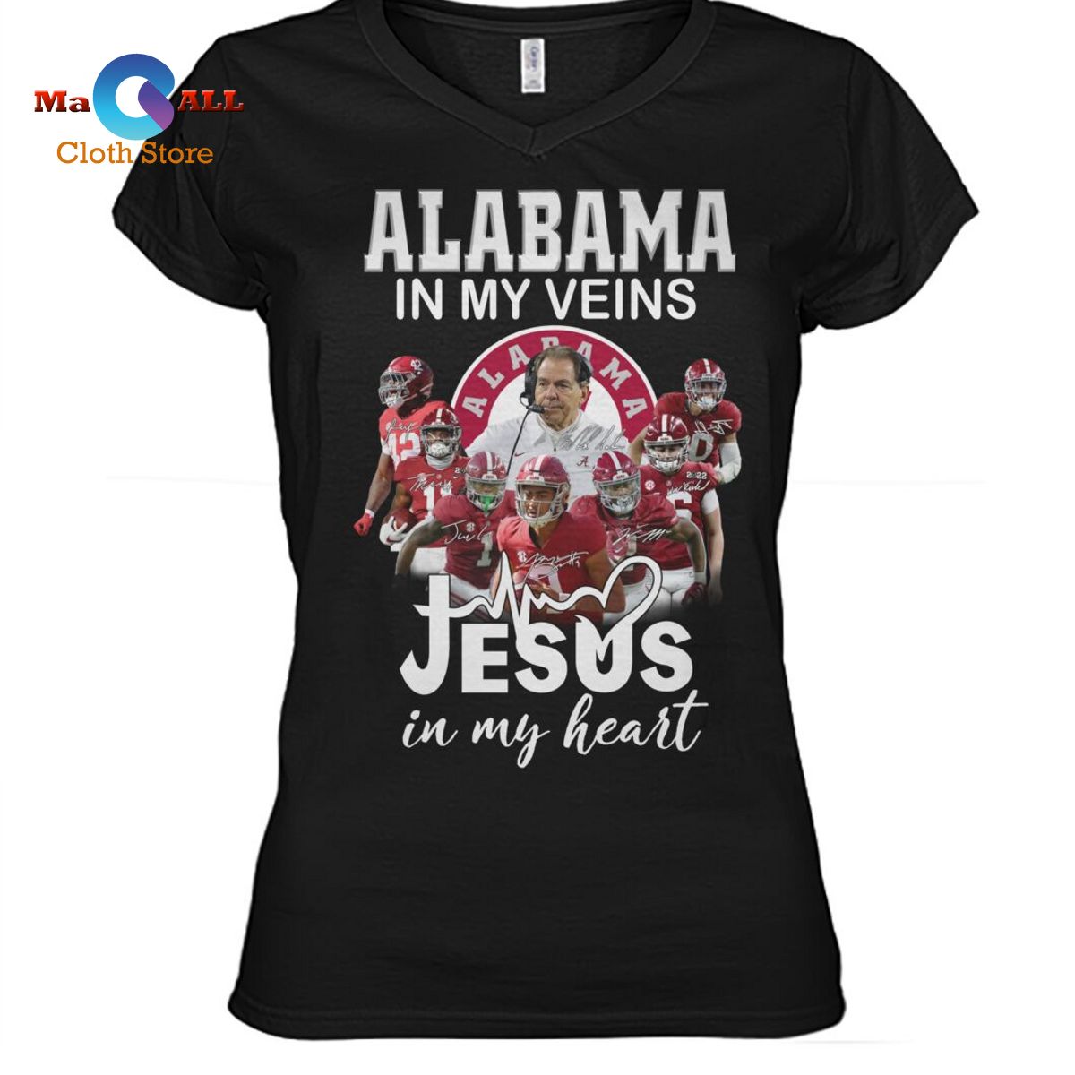 [NEW] Alabama In My Veins Jesus In My Heart T-Shirt