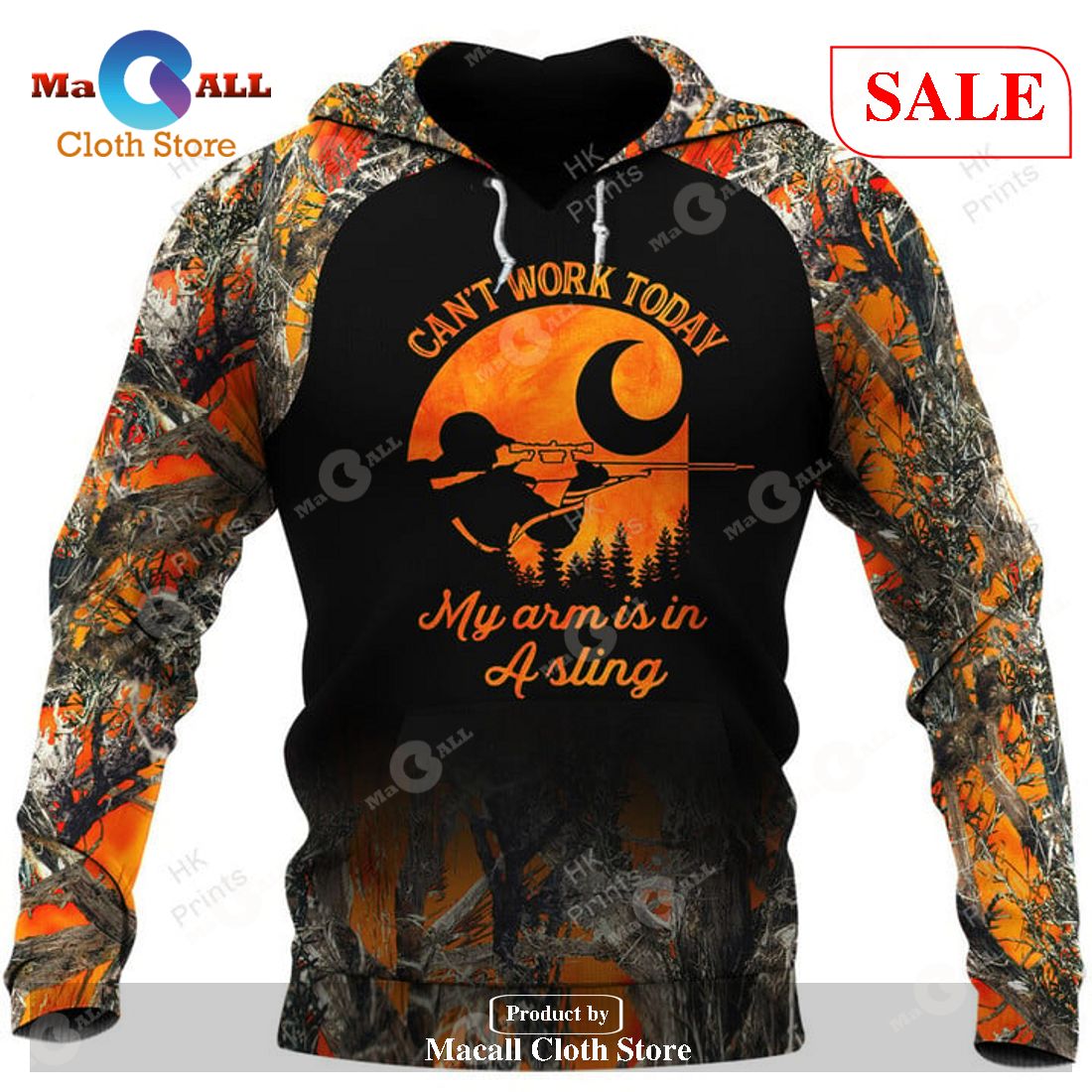 [SALE] CH Can’t Work Today Orange Camouflage Hunting Apparels LIMITED EDITION