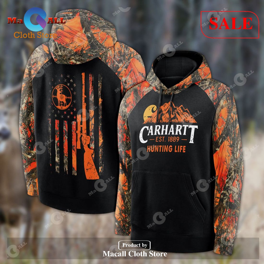 [SALE] CH Hunting Life And Gun Men AOP Hoodie Sweatshirt 3D LIMITED EDITION