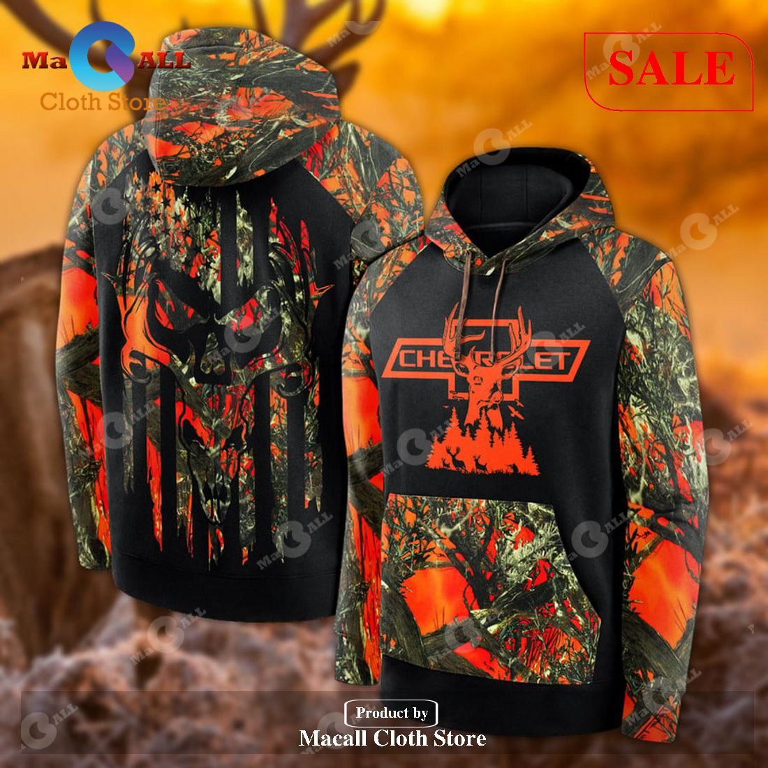 [SALE] Chevy Hunting V2 Men AOP Hoodie Sweatshirt 3D LIMITED EDITION