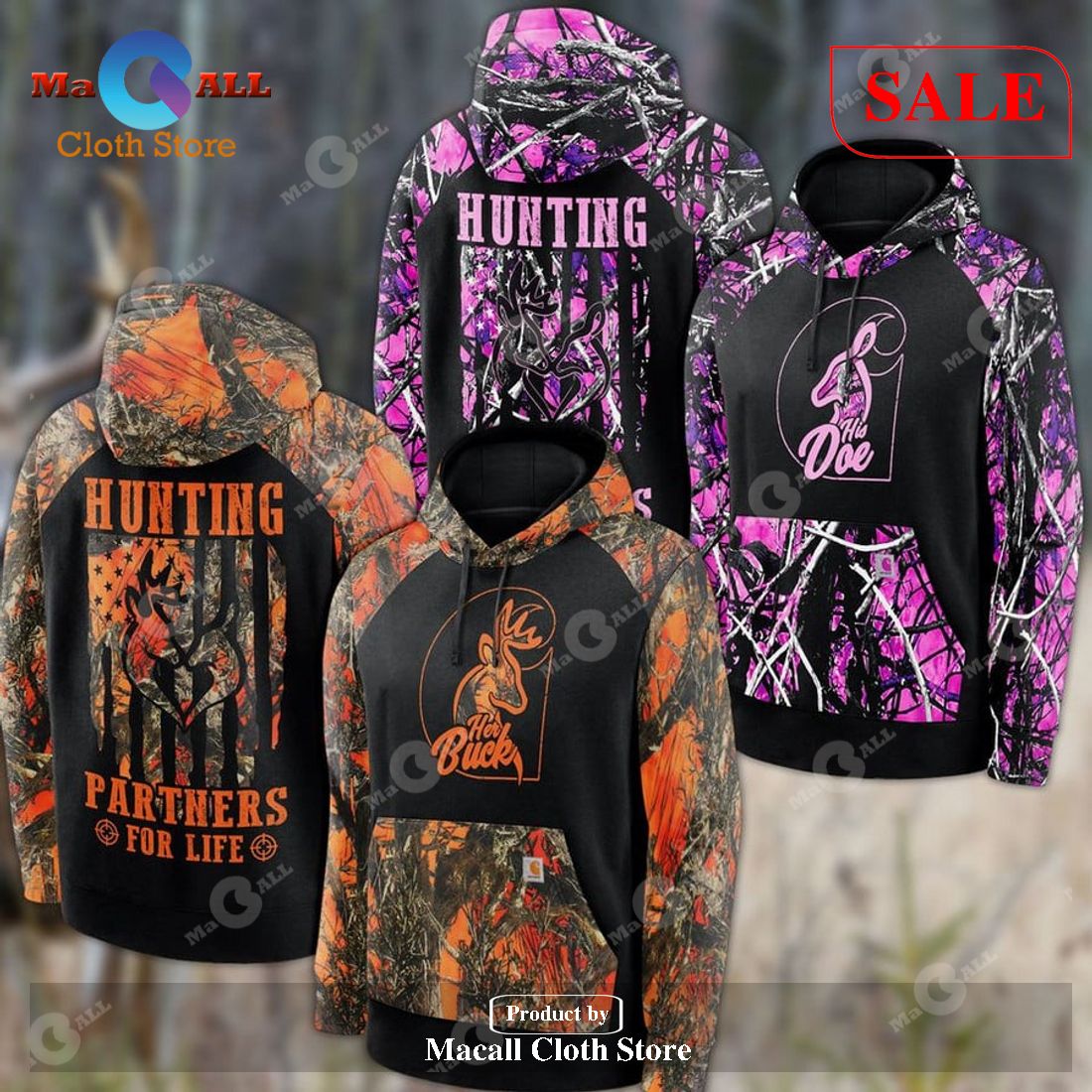 [SALE] Collection CH Couple Hunting AOP Hoodie Sweatshirt 3D LIMITED EDITION