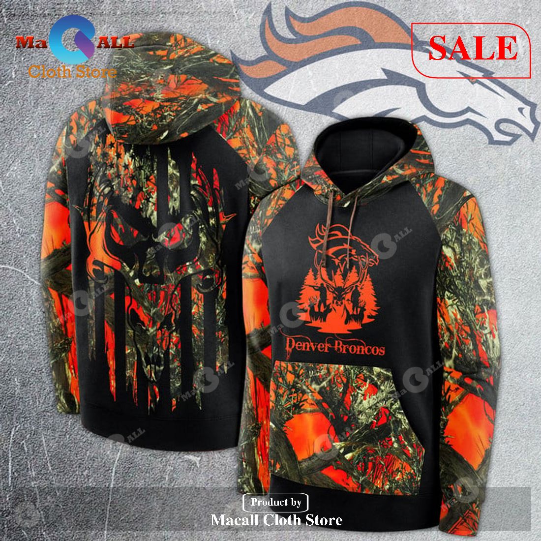 Denver Broncos NFL camo 3d shirt, hoodie - LIMITED EDITION