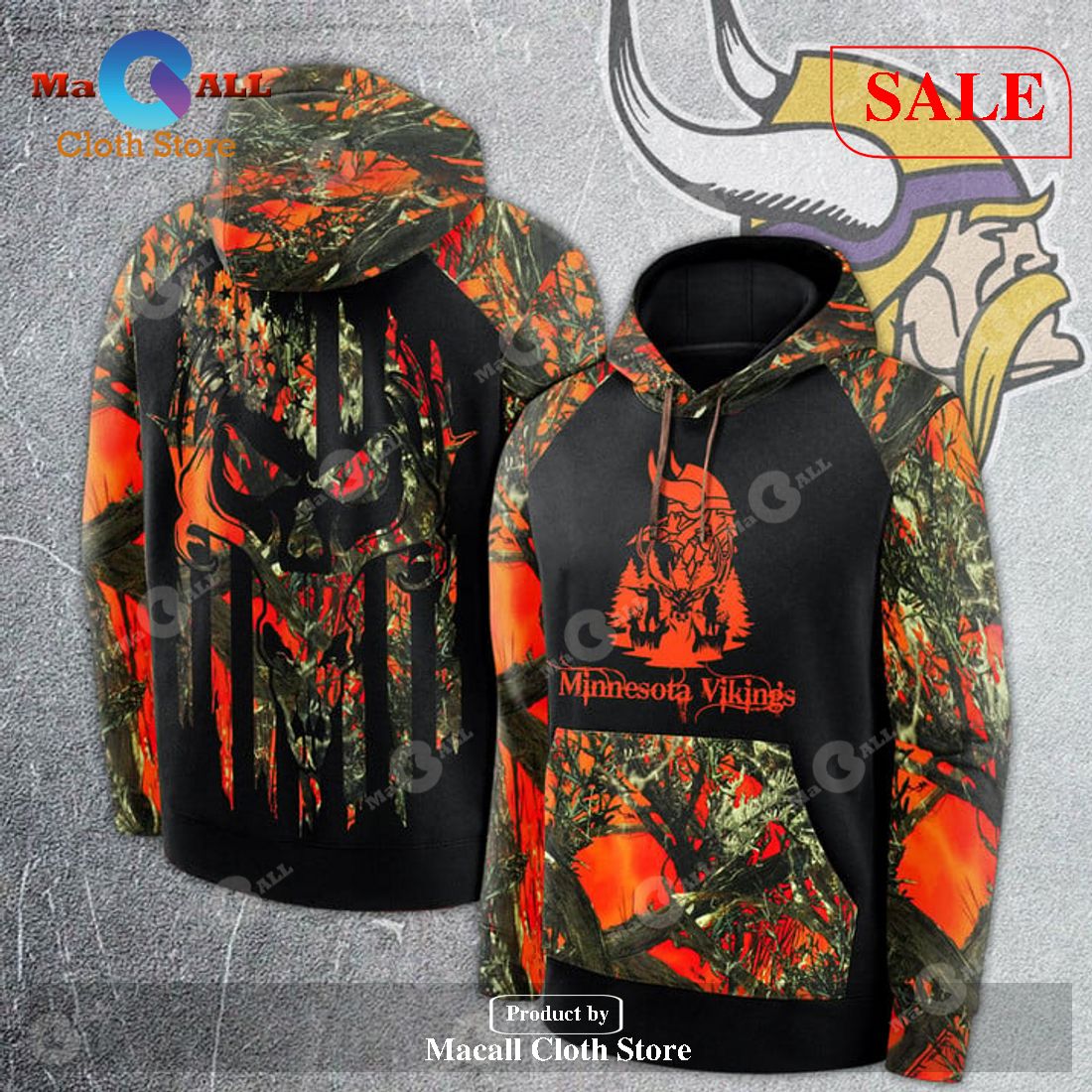 Personalized NFL Vikings Camo US Hoodie Sweatshirt 3D LIMITED EDITION -  Macall Cloth Store - Destination for fashionistas