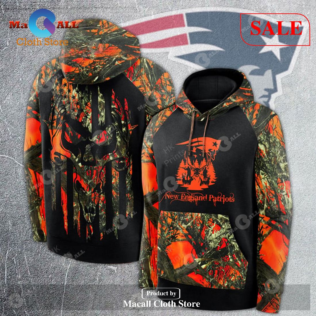 BEST NFL New England Patriots Salute To Service - Honor Veterans And Their  Families 3D Hoodie