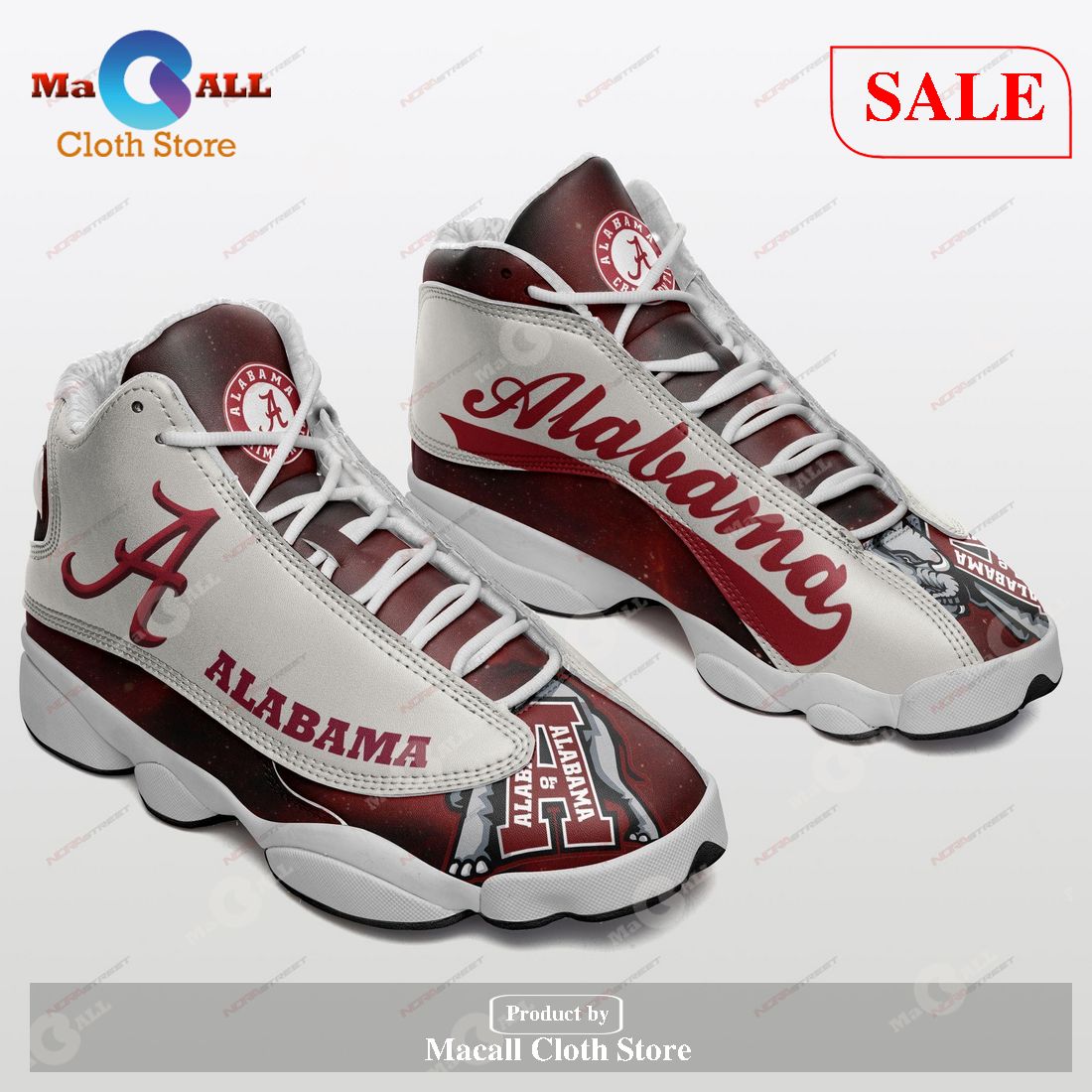 [SALE] Alabama Crimson Tide Air Jordan 13 Sneakers Sport Shoes Full Size