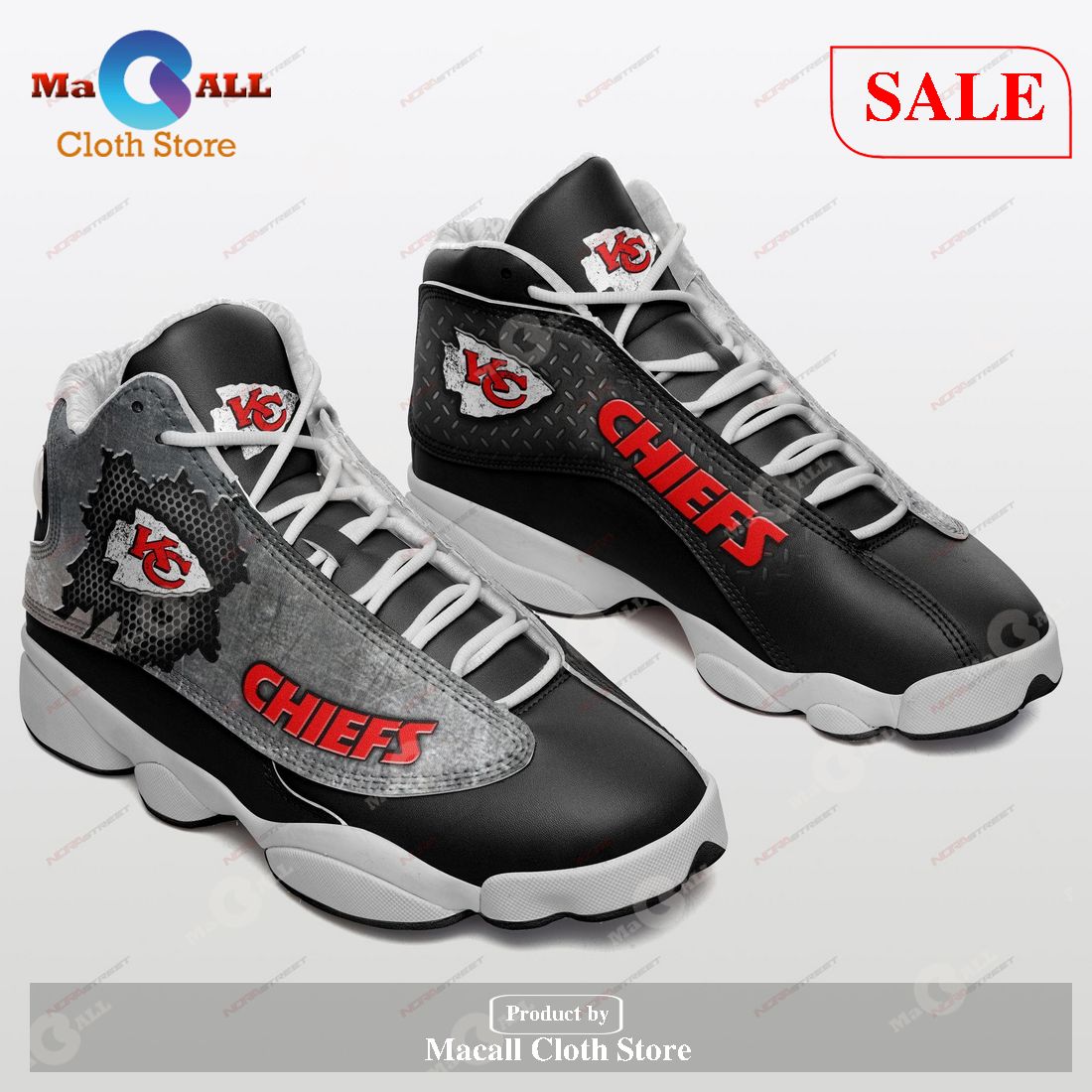SALE] Kansas Chiefs Air Jordan 13 Sneakers Sport Shoes Full Size Macall Cloth Store - Destination for fashionistas