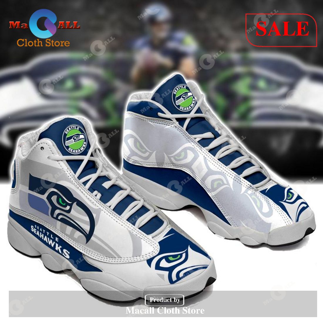 [SALE] Seattle Seahawks Football Form Air Jordan 13 Sneakers Sport Shoes Full Size