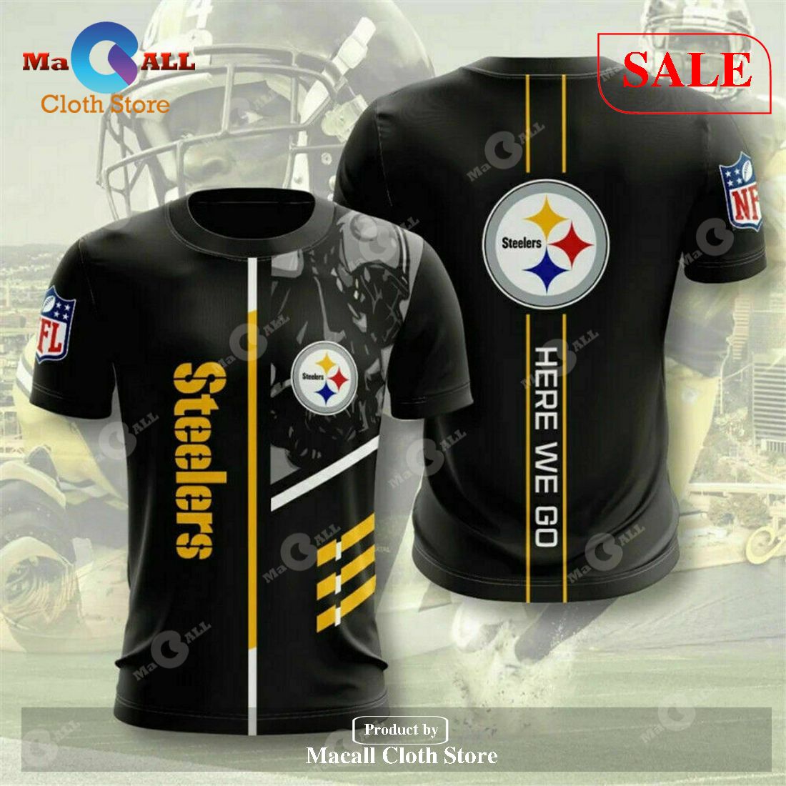[SALE] New Steele Pittsburgh Sport Team 3D All Over Printed T-Shirt 3D