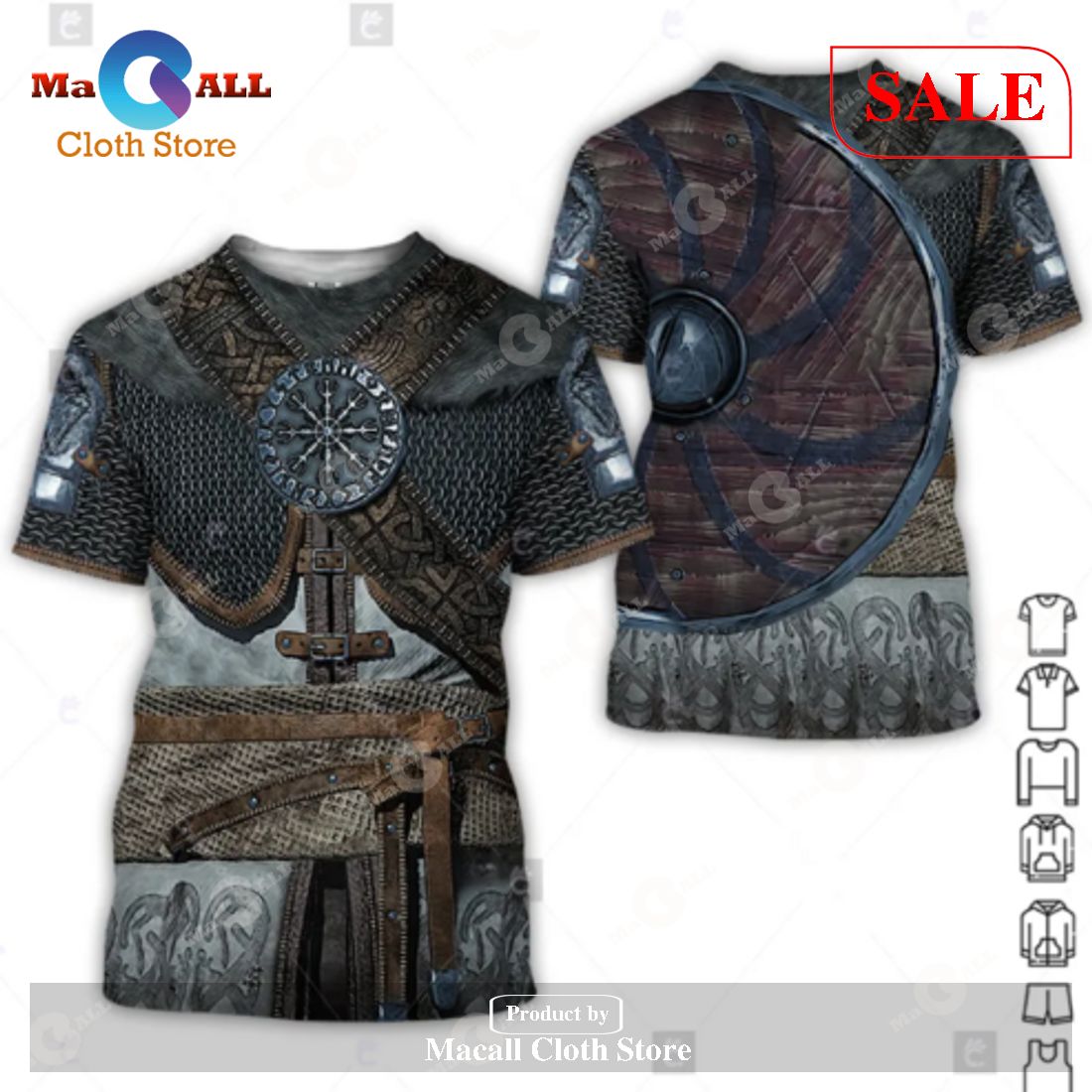 [SALE] Vikings Armor All Over All Over Printed T-Shirt 3D