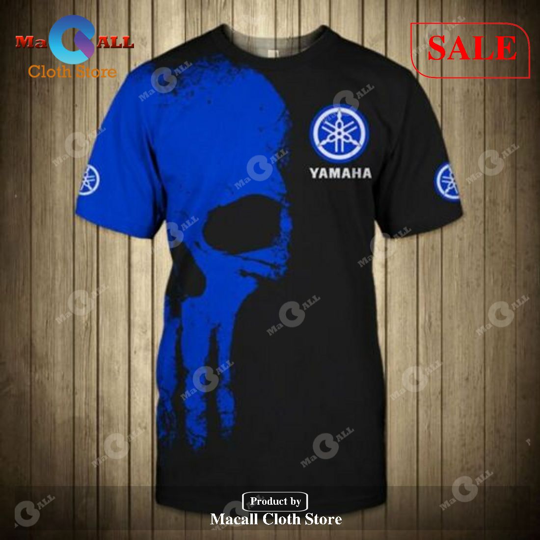 [SALE] Yamaha Skull Blue Top Gift-Men’s T-Shirt 3D