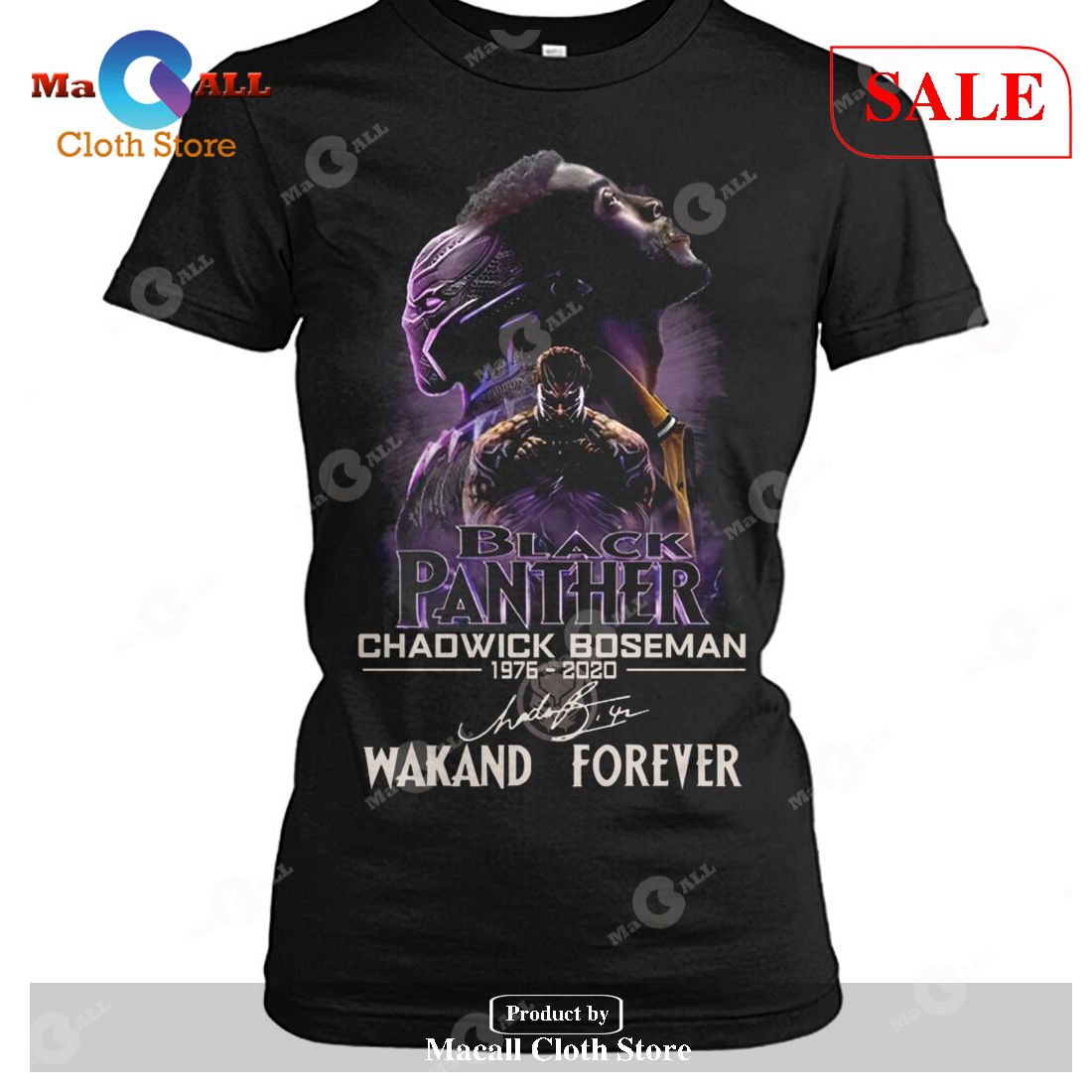 [SALE] Black Panther Chadwick Boseman Wakand Forever Signatures T-Shirt