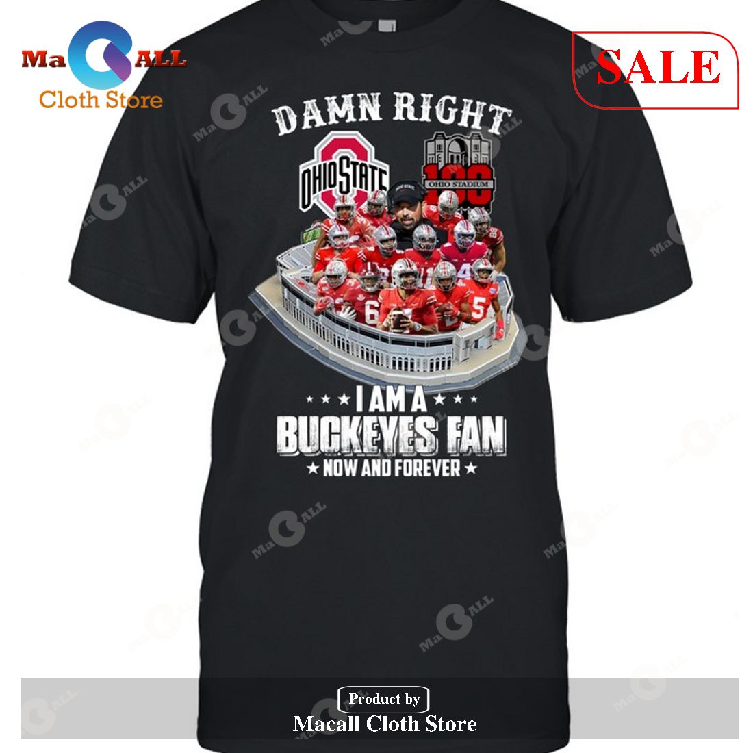 [SALE] Damn Right: I am A Buckeyes Fan – Now And Forever T-Shirt