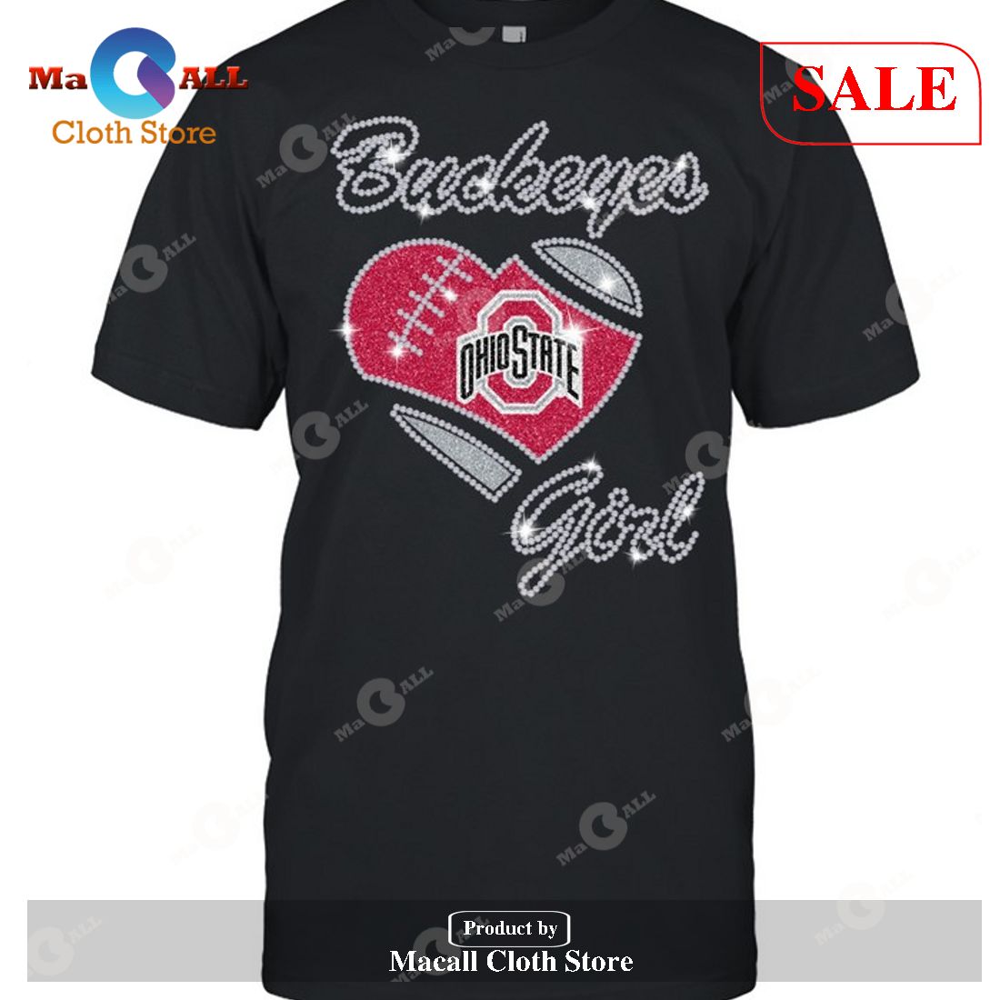 [SALE] Heart Diamond Buckeyes Unisex T-Shirt