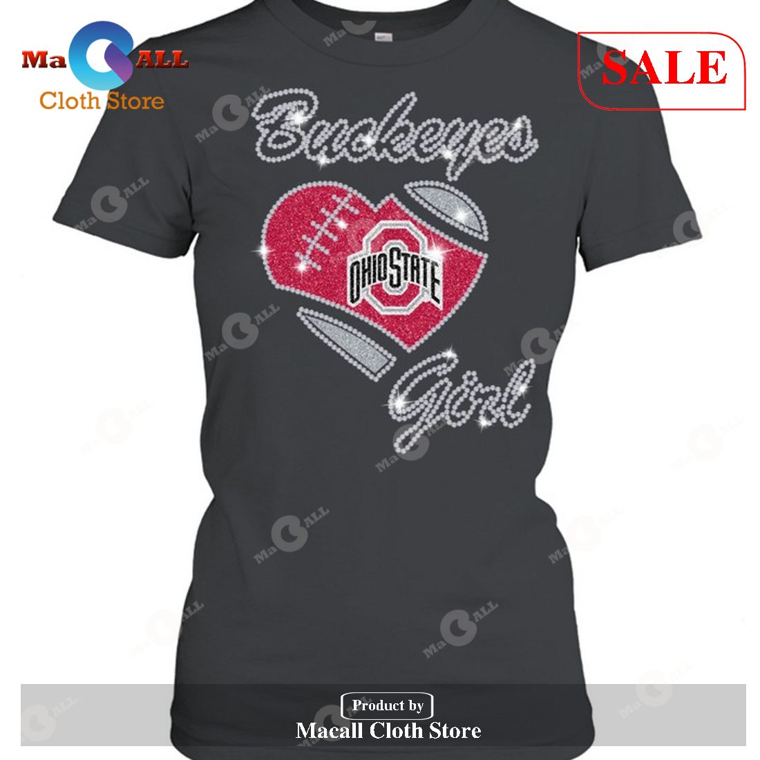 [SALE] Heart Diamond Buckeyes Unisex T-Shirt