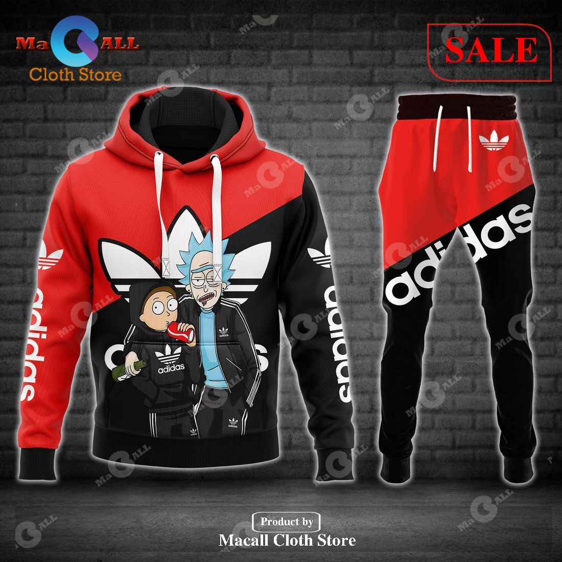 [SALE] Adidas Cartoon Fashion All Over Printed Hoodie Sweatshirt 3D LIMITED EDITION