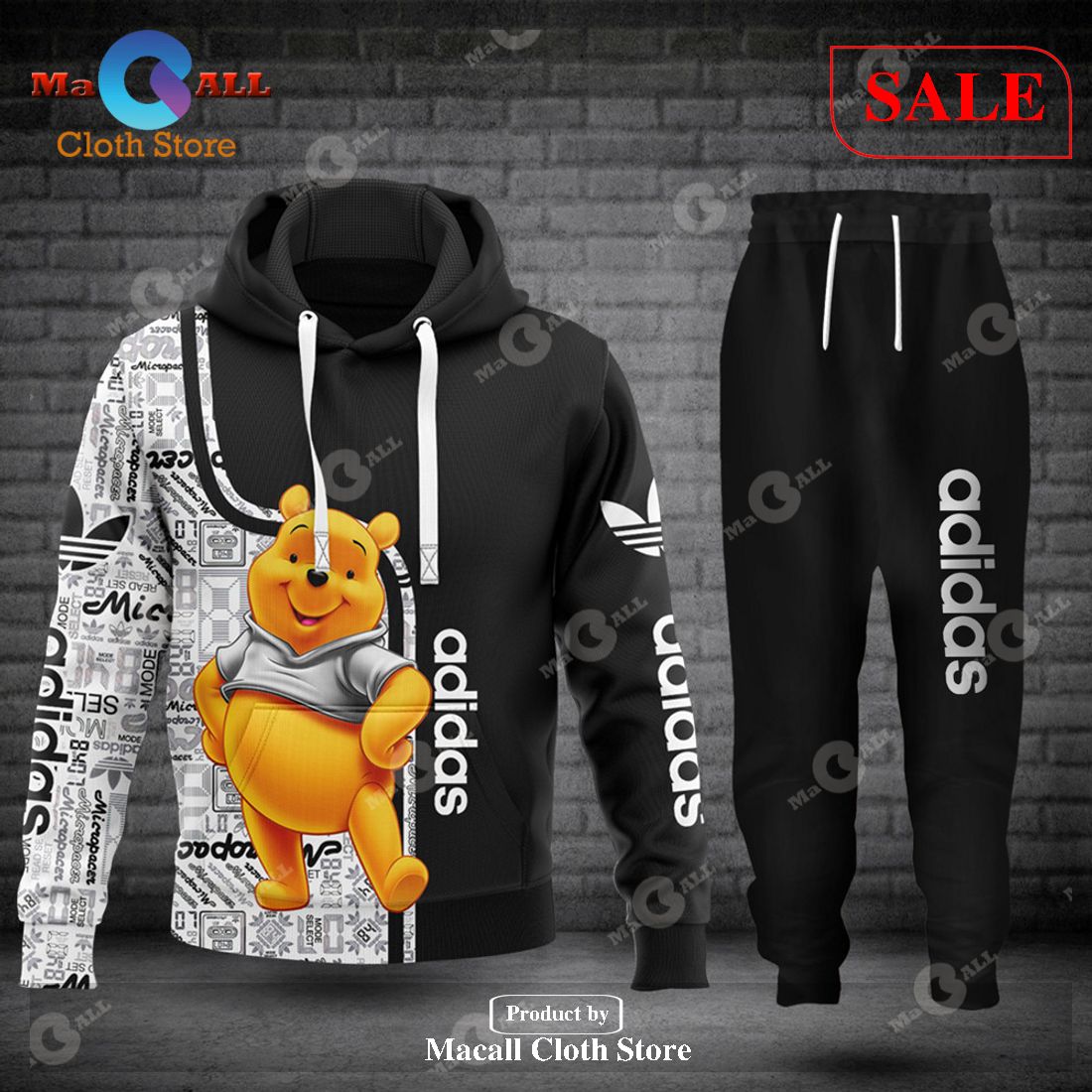 [SALE] Adidas Melodious Bear All Over Printed Hoodie Sweatshirt 3D LIMITED EDITION