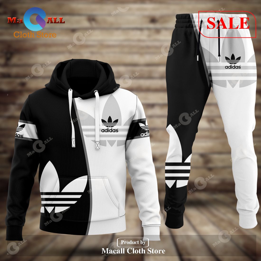 [SALE] Adidas Premium Fashion All Over Printed Hoodie Sweatshirt 3D LIMITED EDITION
