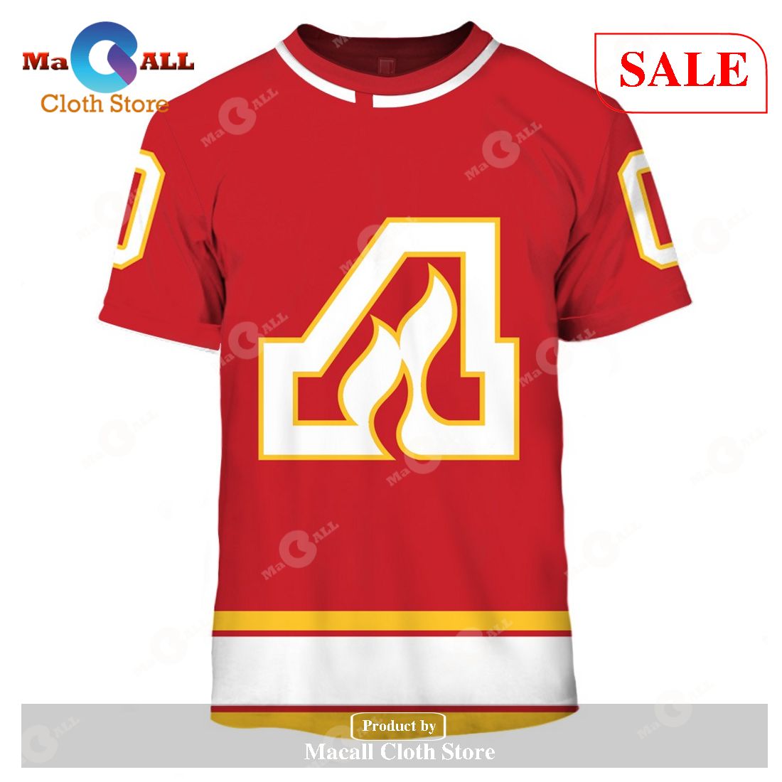 [SALE] Personalized NHL ATLANTA FLAMES CALGARY FLAMES 70s Vintage Home Jersey Hoodie Sweatshirt 3D