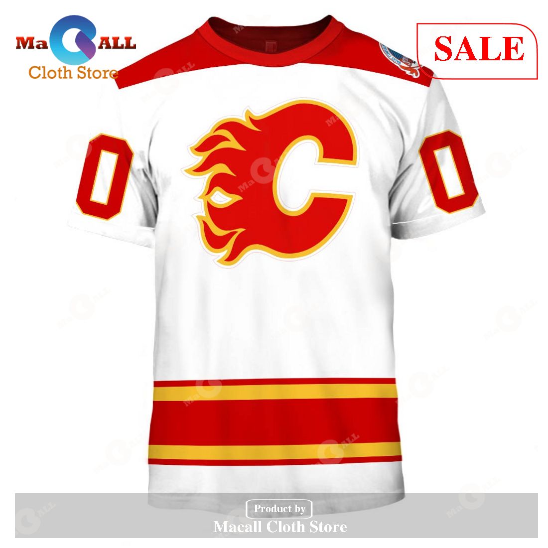 [SALE] Personalized Calgary Flames 1981 – 1994 Vintage Home Jersey Hoodie Sweatshirt 3D