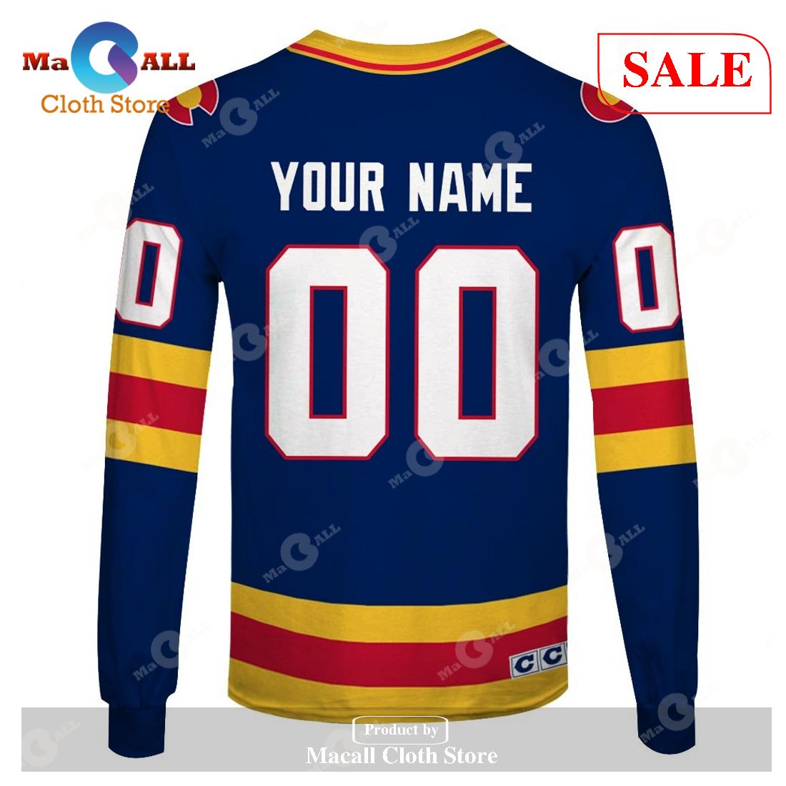 [SALE] Personalized Colorado Rockies Throwback Vintage NHL Hockey Home Jersey Hoodie Sweatshirt 3D
