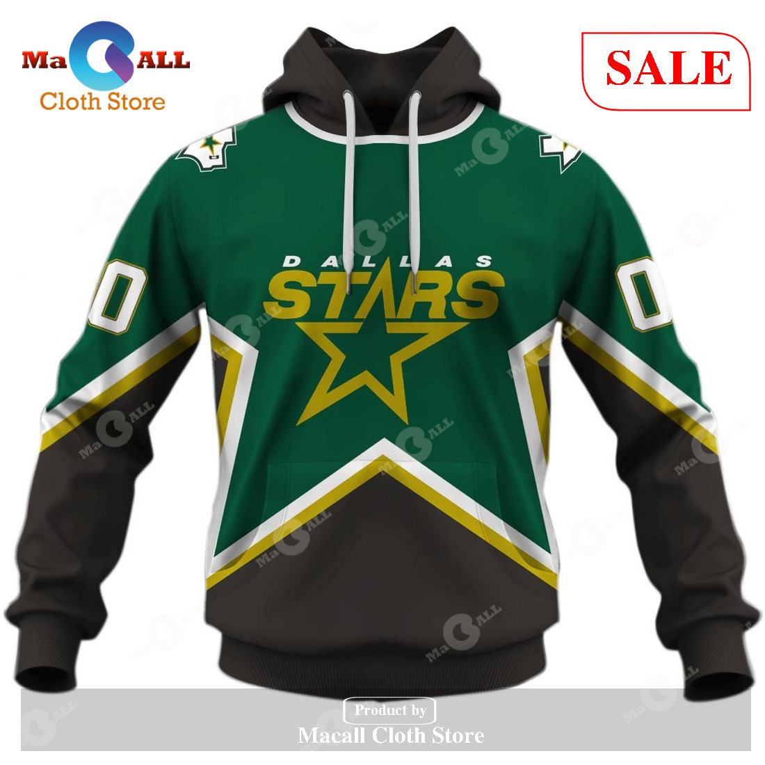 [SALE] Personalized Dallas Stars 1999 Throwback Vintage NHL Away Jersey Hoodie Sweatshirt 3D