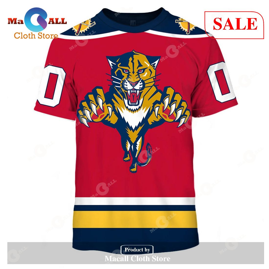 [SALE] Personalized Florida Panthers 90s Throwback Vintage NHL Away Jersey Hoodie Sweatshirt 3D