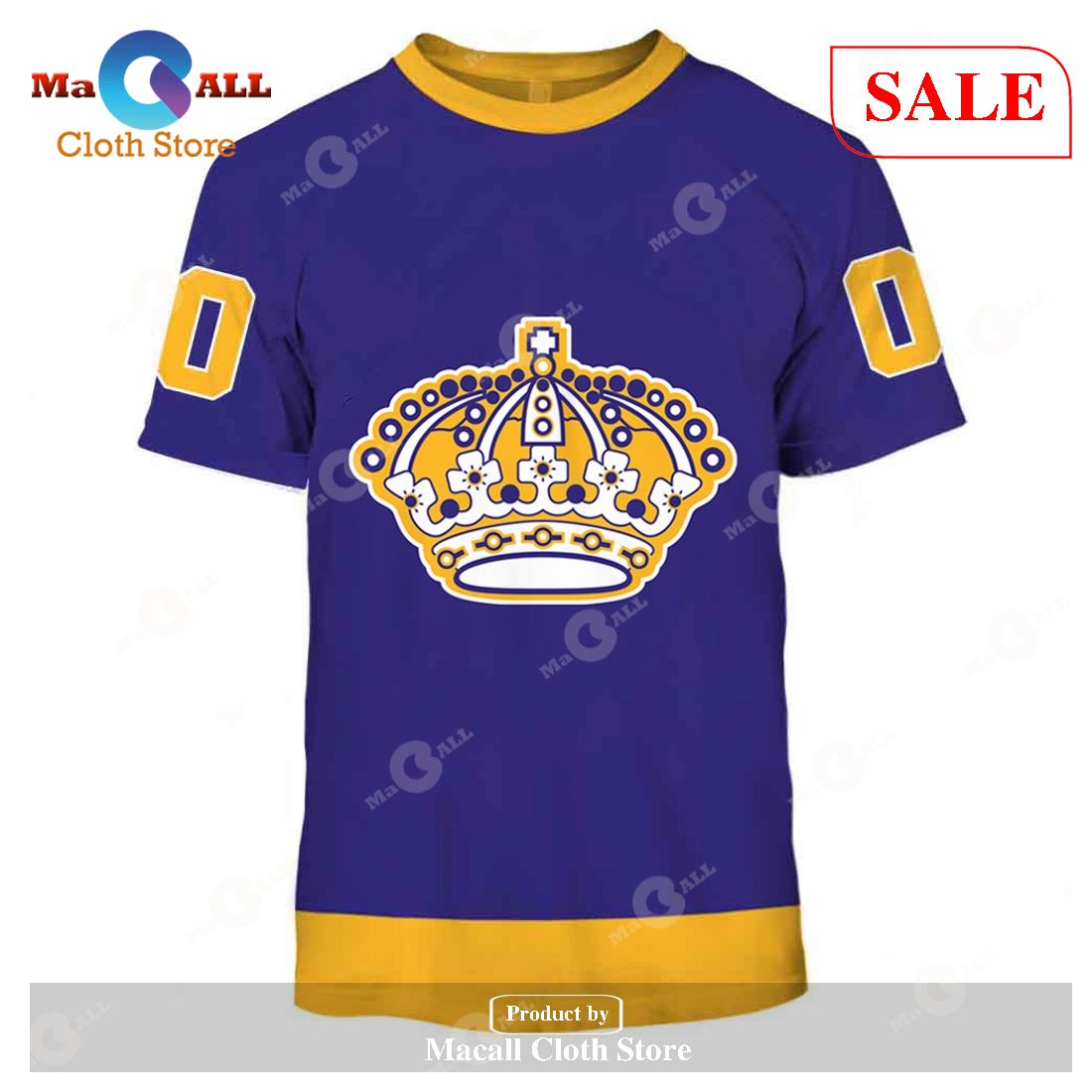 [SALE] Personalized Los Angeles Kings 70s Throwback Vintage NHL Away Jersey Hoodie Sweatshirt 3D